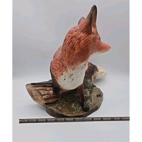 Vintage Large Ceramic Fox Hand Painted Very Detailed Exceptionally Done - Picture 11 of 11